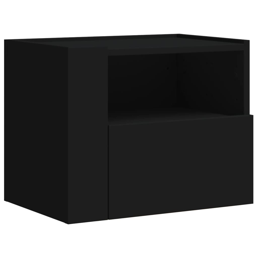 Zidni noćni ormarići 2 kom crni 45 x 30 x 35 cm