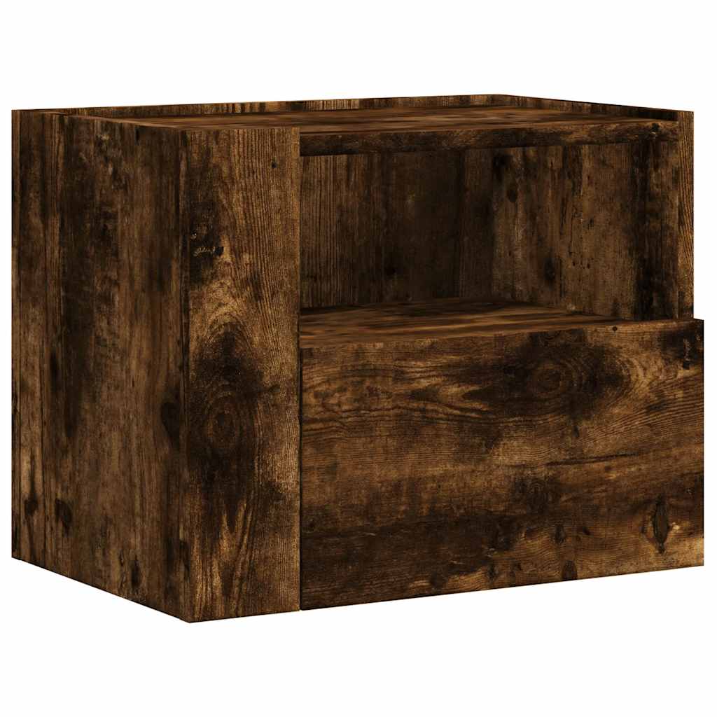 Zidni noćni ormarići 2 kom boja dimljenog hrasta 45x30x35 cm