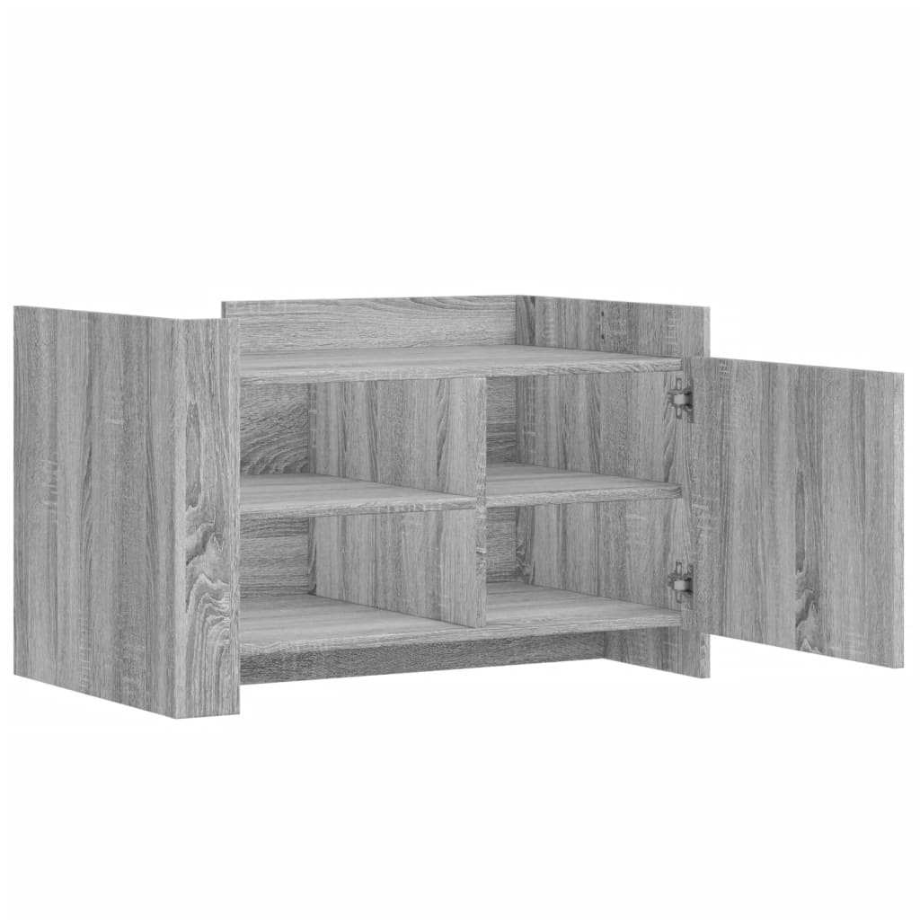 Stolić za kavu siva boja hrasta 80x50x50 cm konstruirano drvo