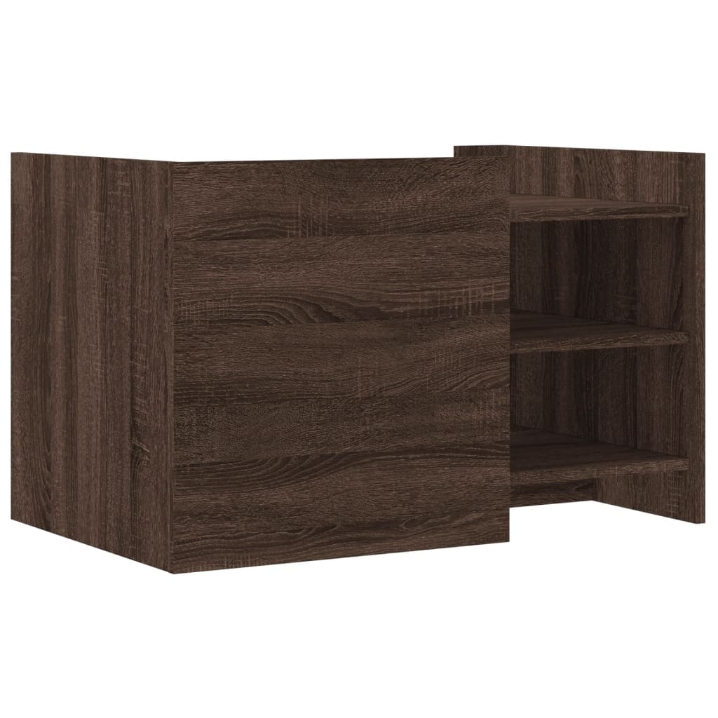 Stolić za kavu smeđa boja hrasta 80x50x50 cm konstruirano drvo