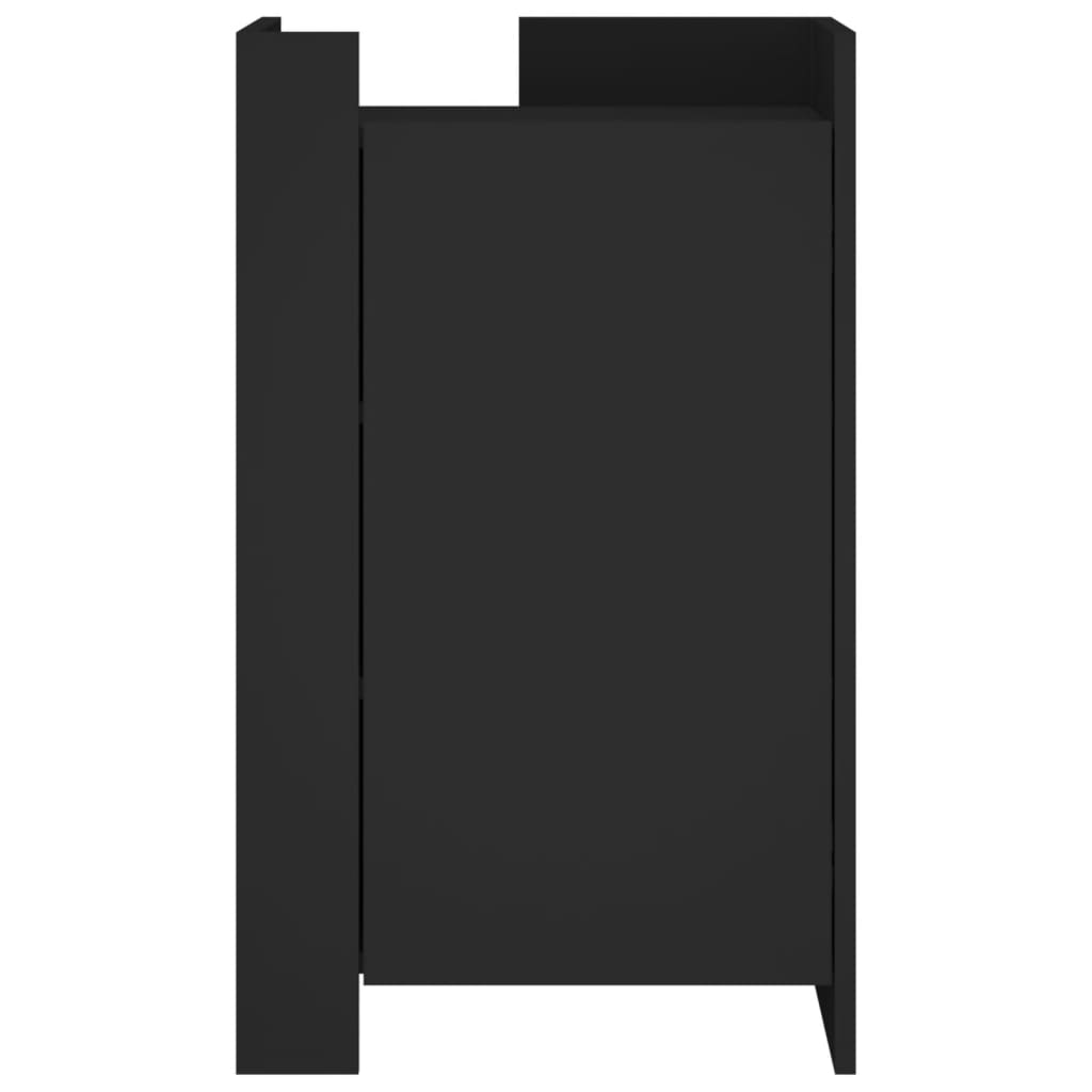 Komoda crna 45x35x75 cm od konstruiranog drva