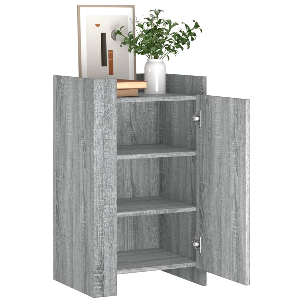 Komoda siva boja hrasta 45x35x75 cm od konstruiranog drva