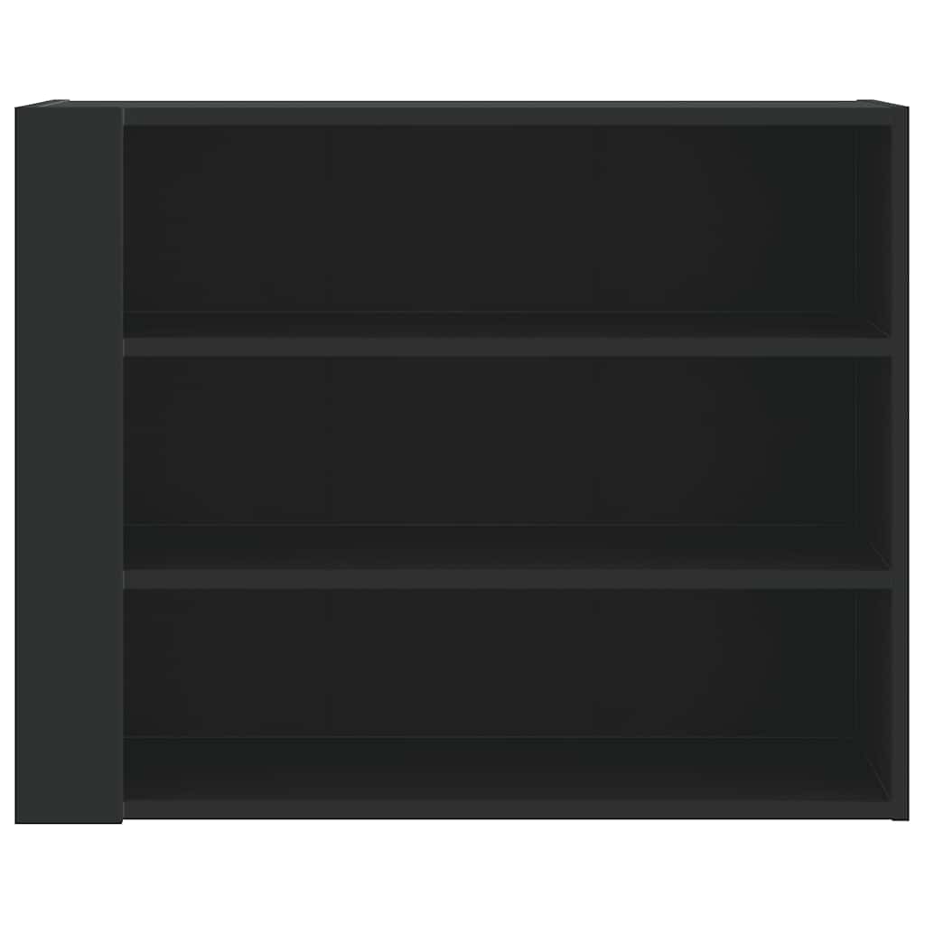 Zidni ormarić crni 75 x 35 x 60 cm od konstruiranog drva