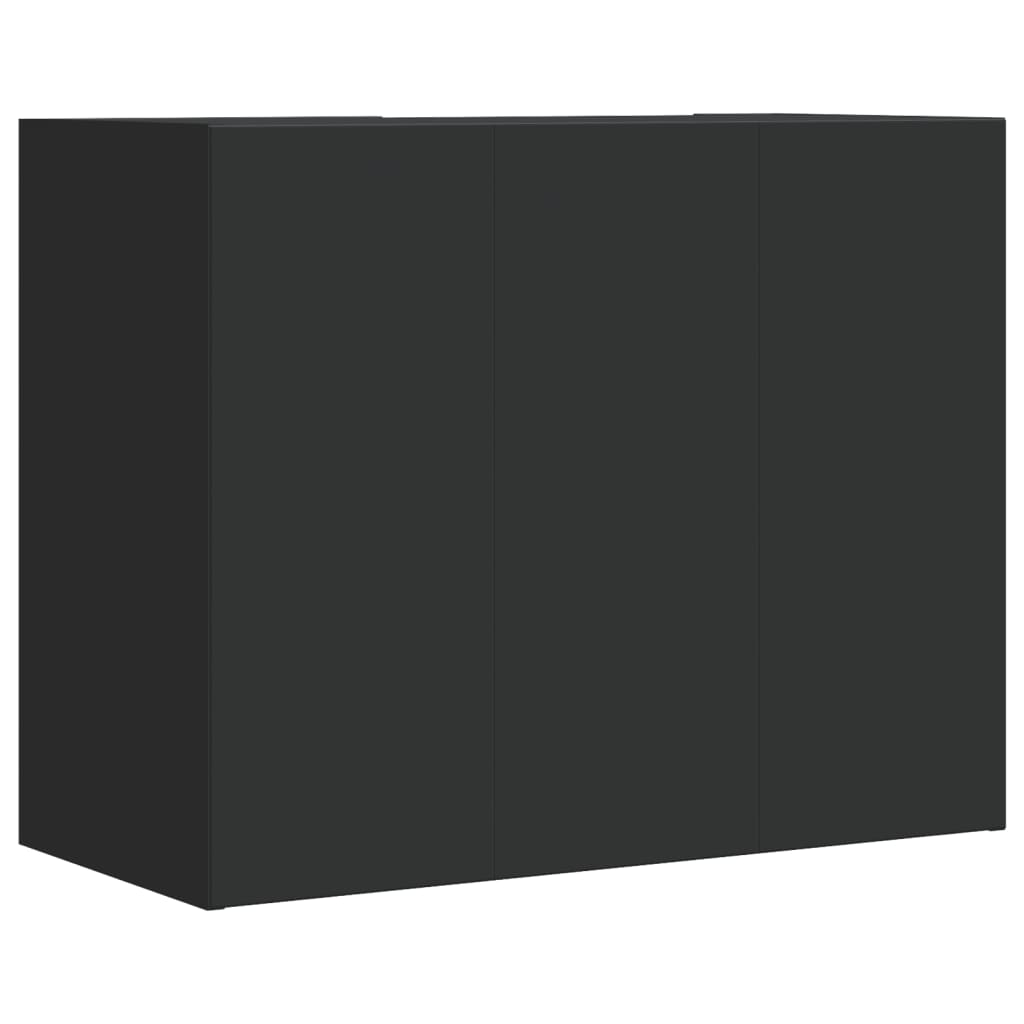 Zidni ormarić crni 75 x 35 x 60 cm od konstruiranog drva