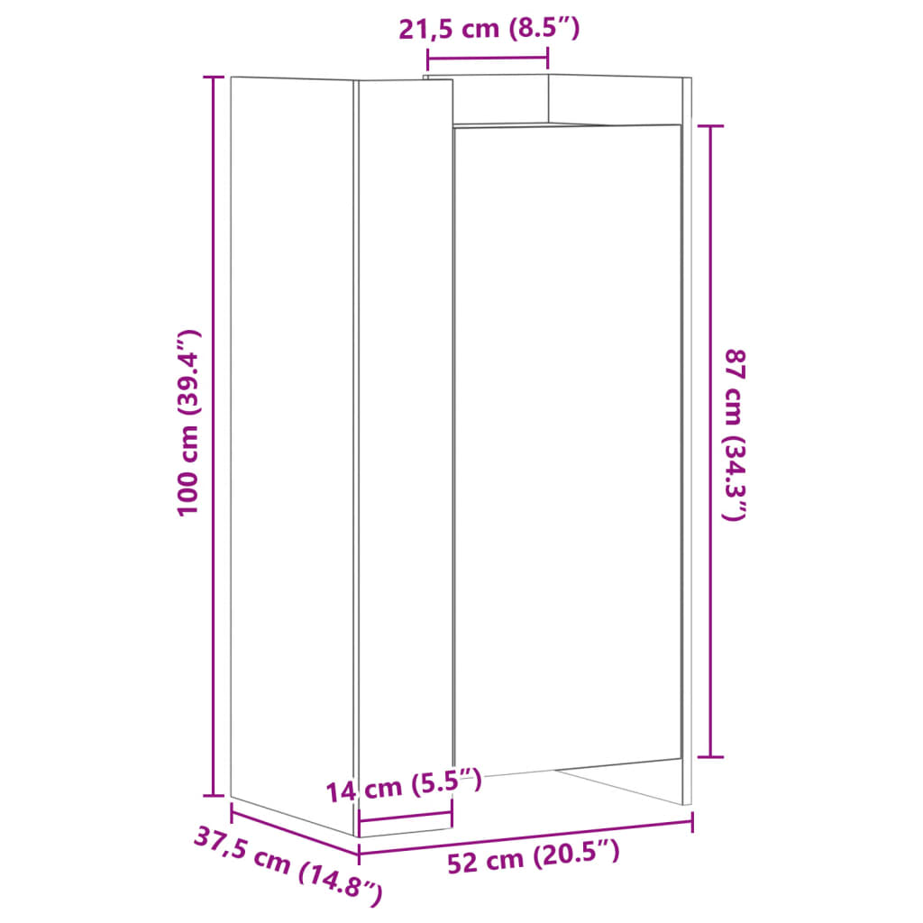 Ormarić za cipele bijeli 52x37,5x100 cm od konstruiranog drva