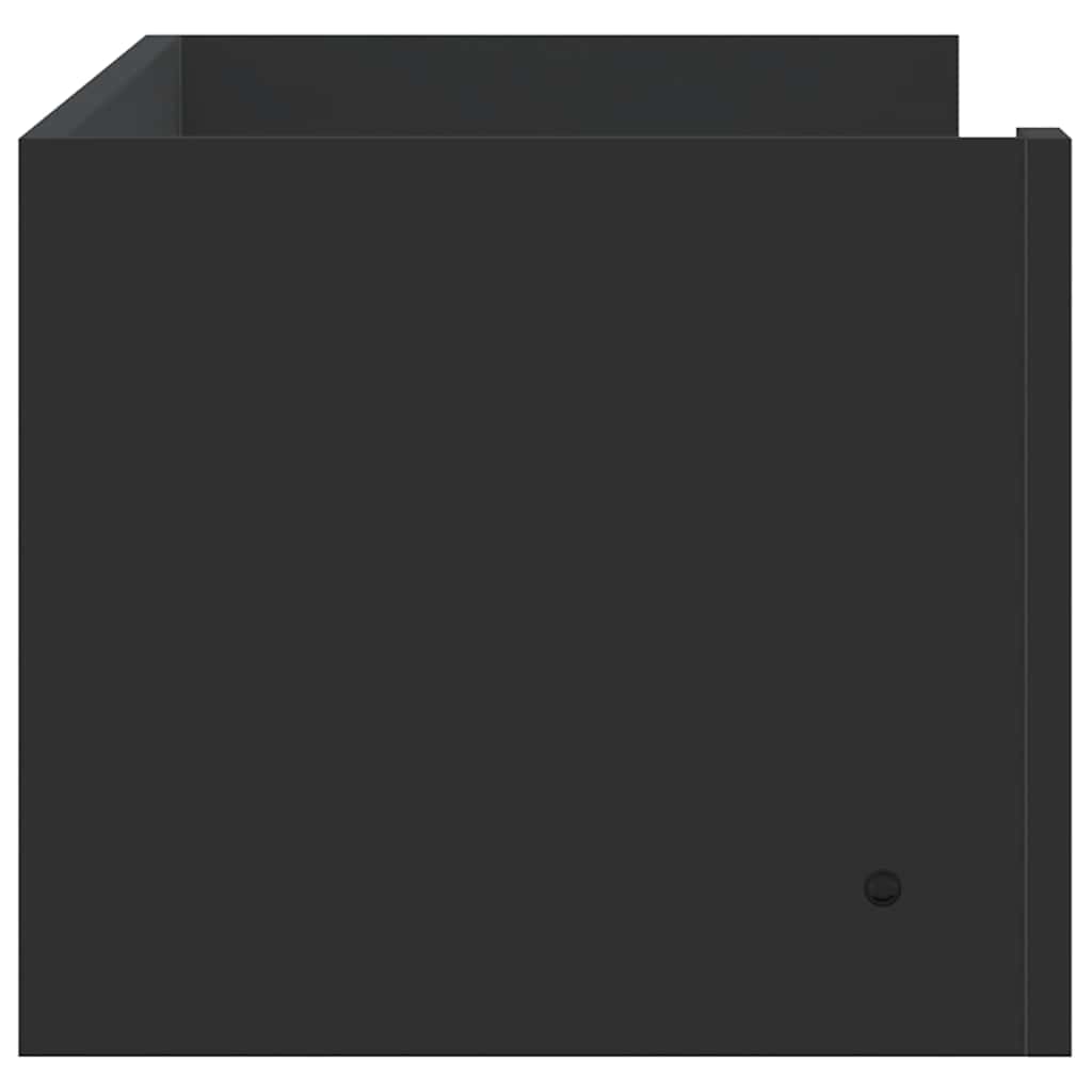 Zidna polica crna 100 x 35 x 30,5 cm od konstruiranog drva
