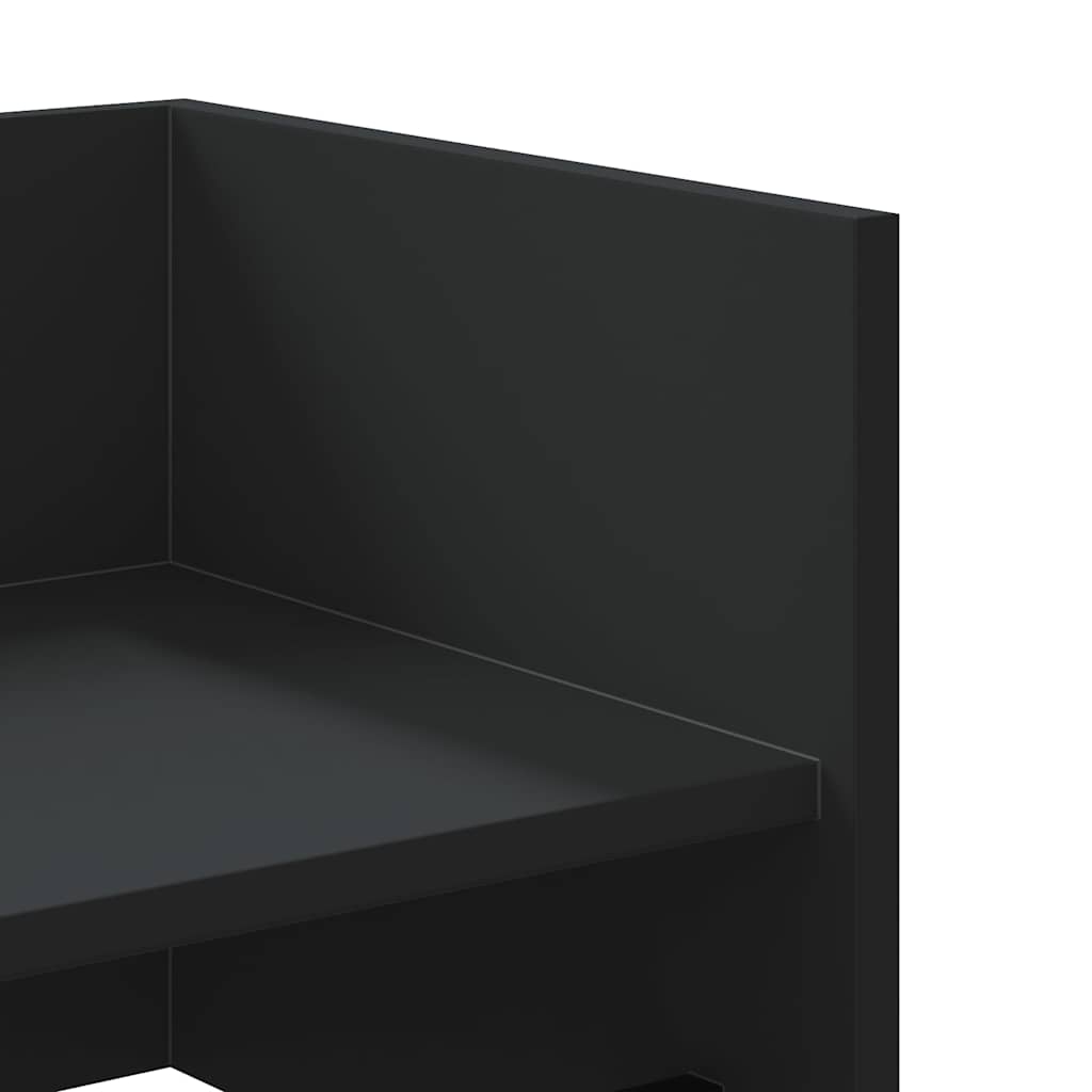 Zidna polica crna 100 x 35 x 30,5 cm od konstruiranog drva