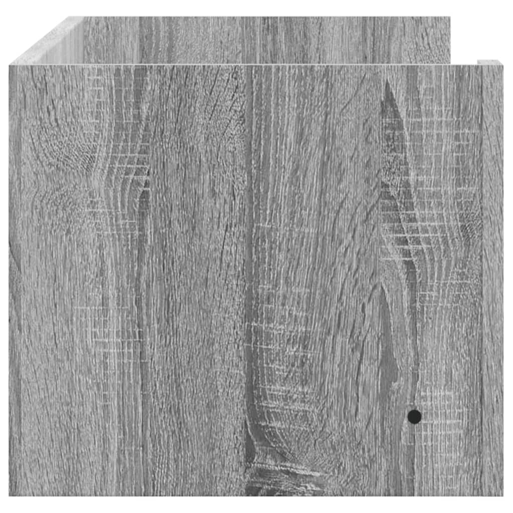 Zidna polica siva boja hrasta 100x35x30,5 cm konstruirano drvo