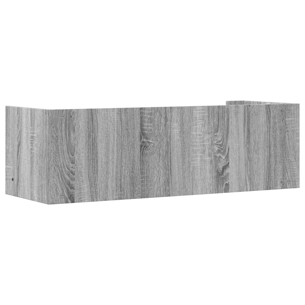 Zidna polica siva boja hrasta 100x35x30,5 cm konstruirano drvo