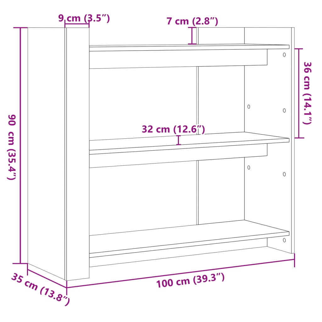 Konzolni stol siva boja betona 100x35x90 cm konstruirano drvo