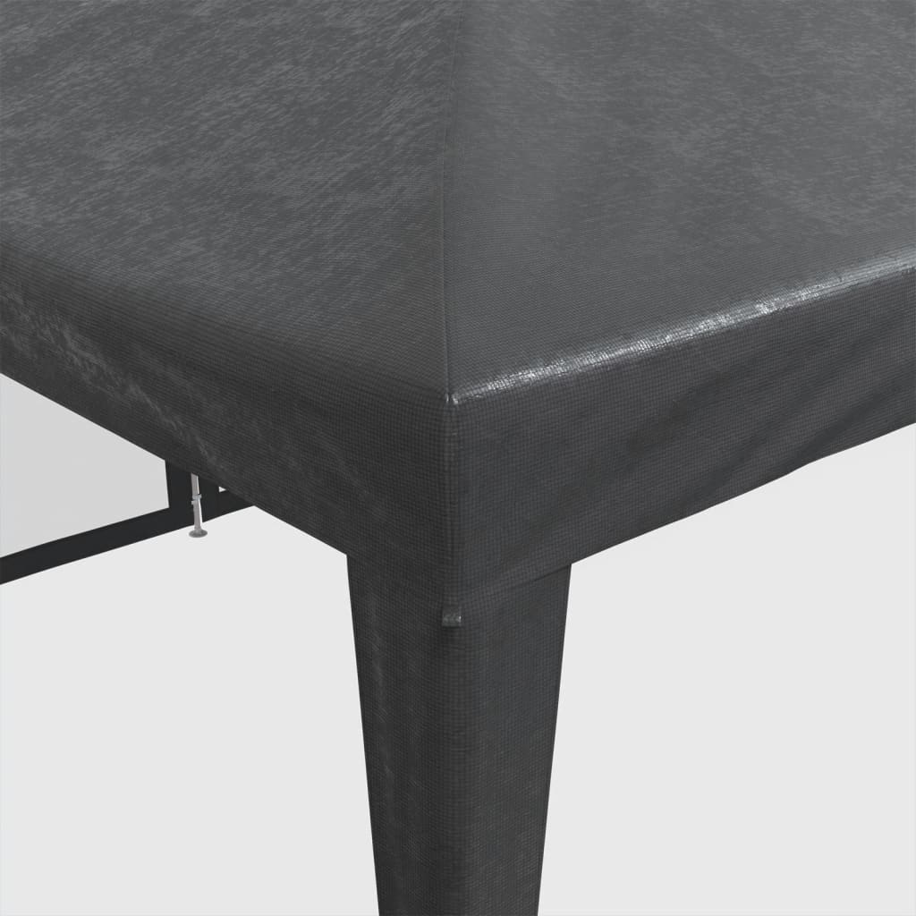 Šator za zabave 12 mrežastih bočnih zidova antracit 8x4 m HDPE