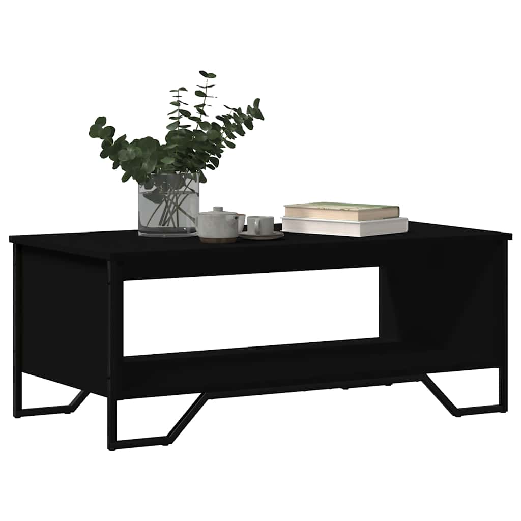 Stolić za kavu crni 100 x 51 x 40 cm od konstruiranog drva
