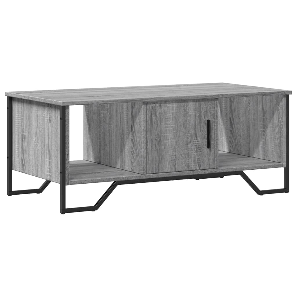 Stolić za kavu siva boja hrasta 100x51x40 cm konstruirano drvo