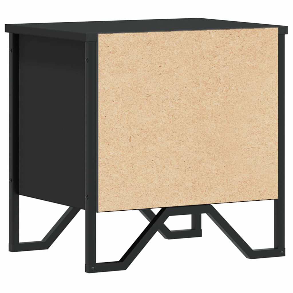Noćni ormarići 2 kom crni 40 x 30 x 40 cm od konstruiranog drva