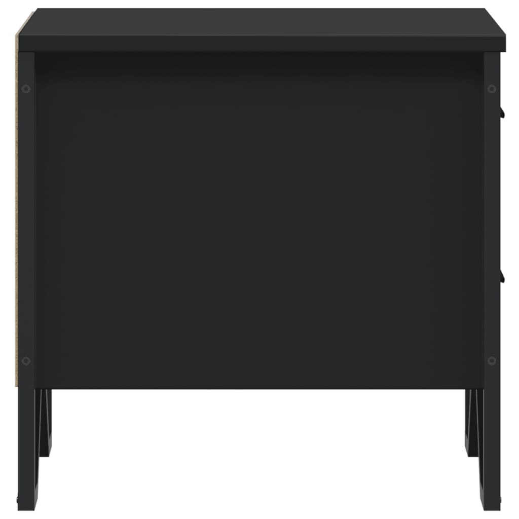 Noćni ormarići 2 kom crni 40 x 41 x 40 cm od konstruiranog drva