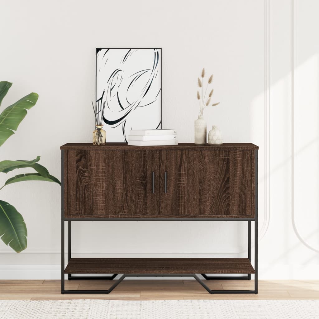 Konzolni stol boja hrasta 100 x 35 x 74,5 cm konstruirano drvo