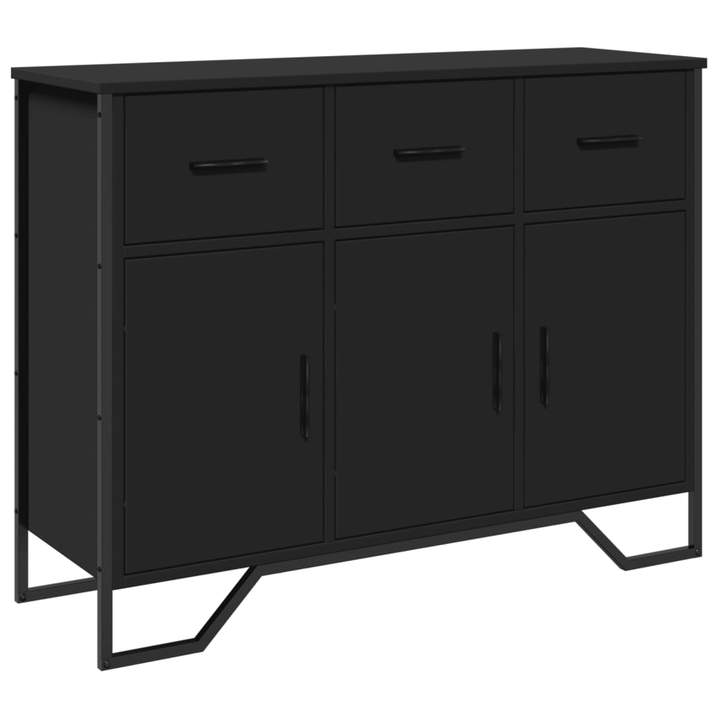 Komoda crna 97x32,5x74,5 cm od konstruiranog drva