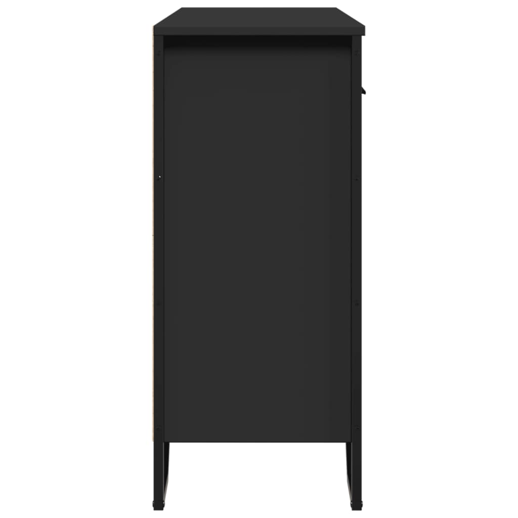 Komoda crna 97x32,5x74,5 cm od konstruiranog drva