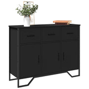 Komoda crna 97x32,5x74,5 cm od konstruiranog drva