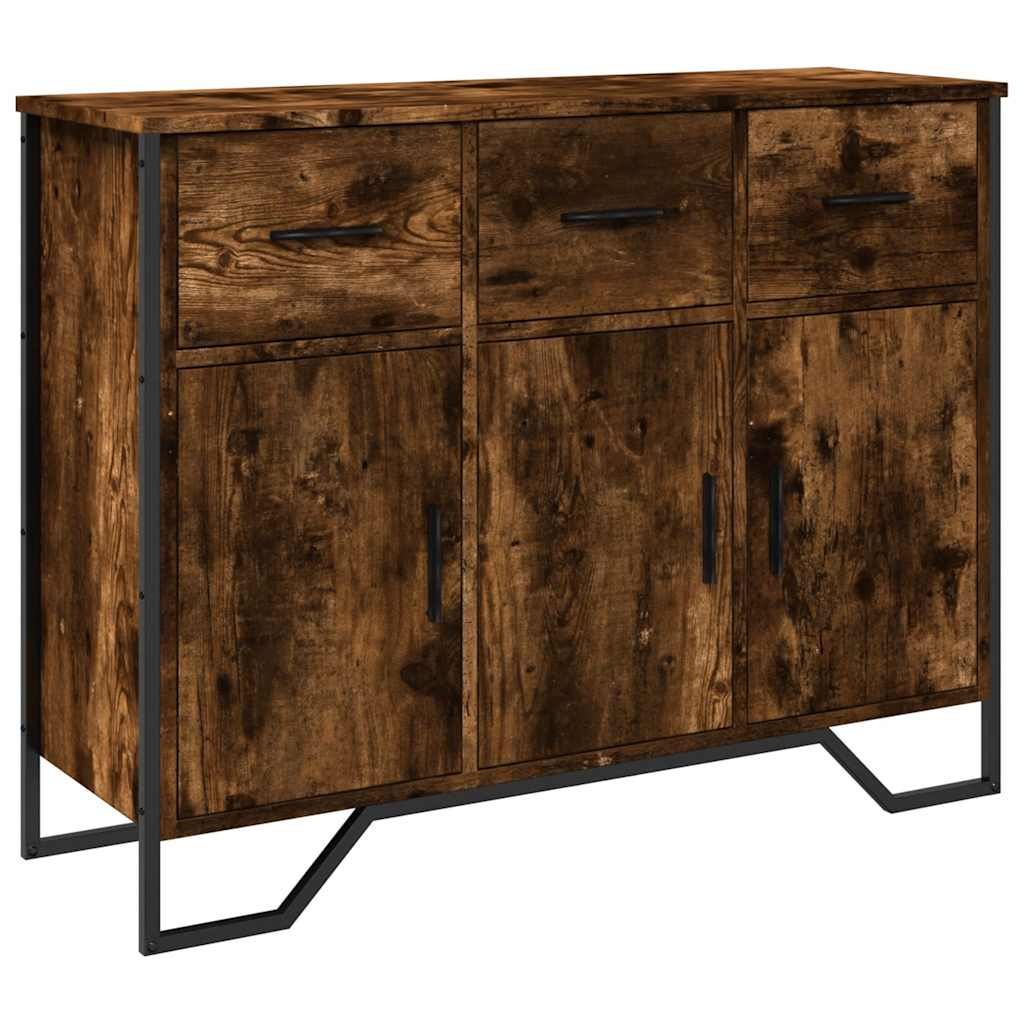 Komoda boja dimljenog hrasta 97x32,5x74,5 cm konstruirano drvo
