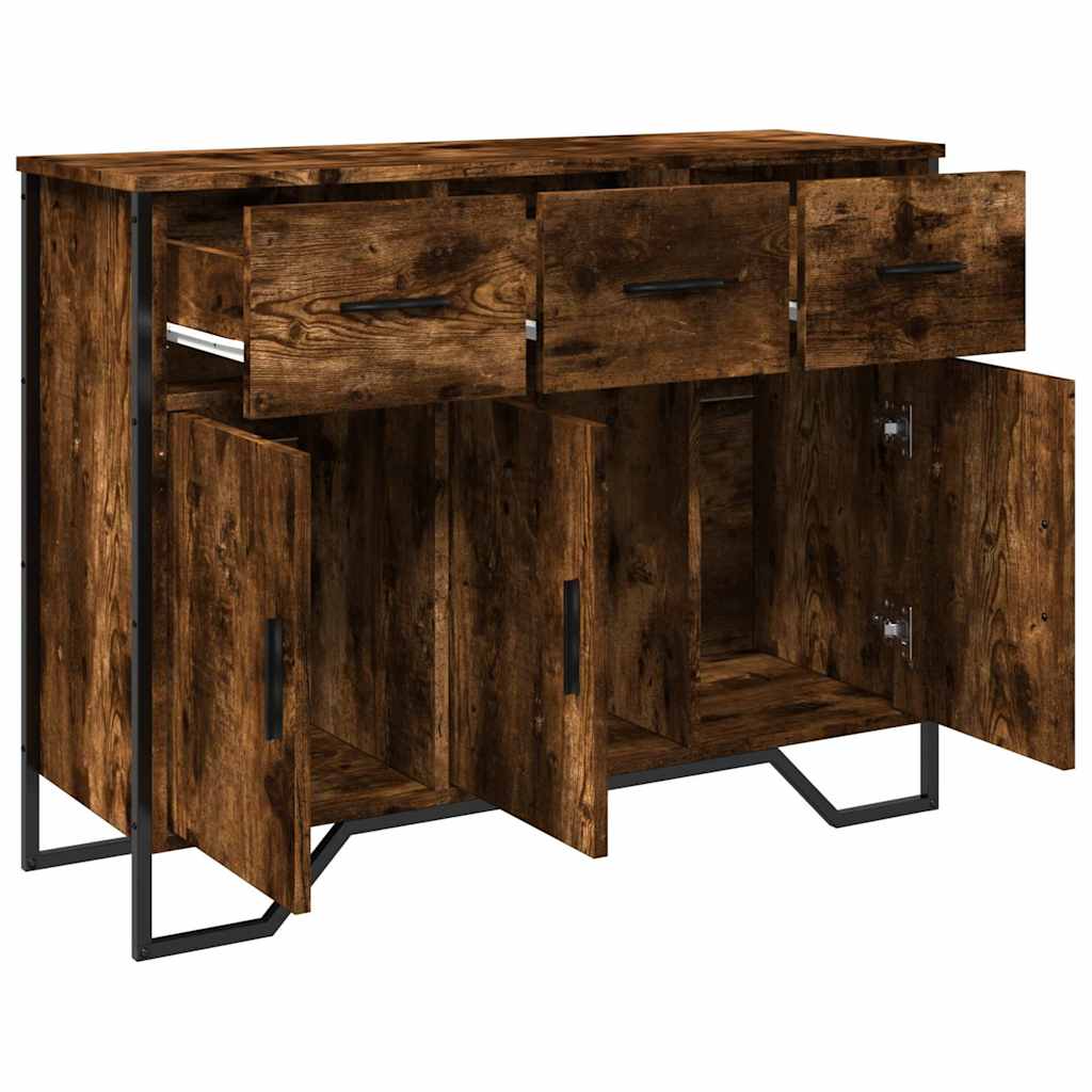 Komoda boja dimljenog hrasta 97x32,5x74,5 cm konstruirano drvo