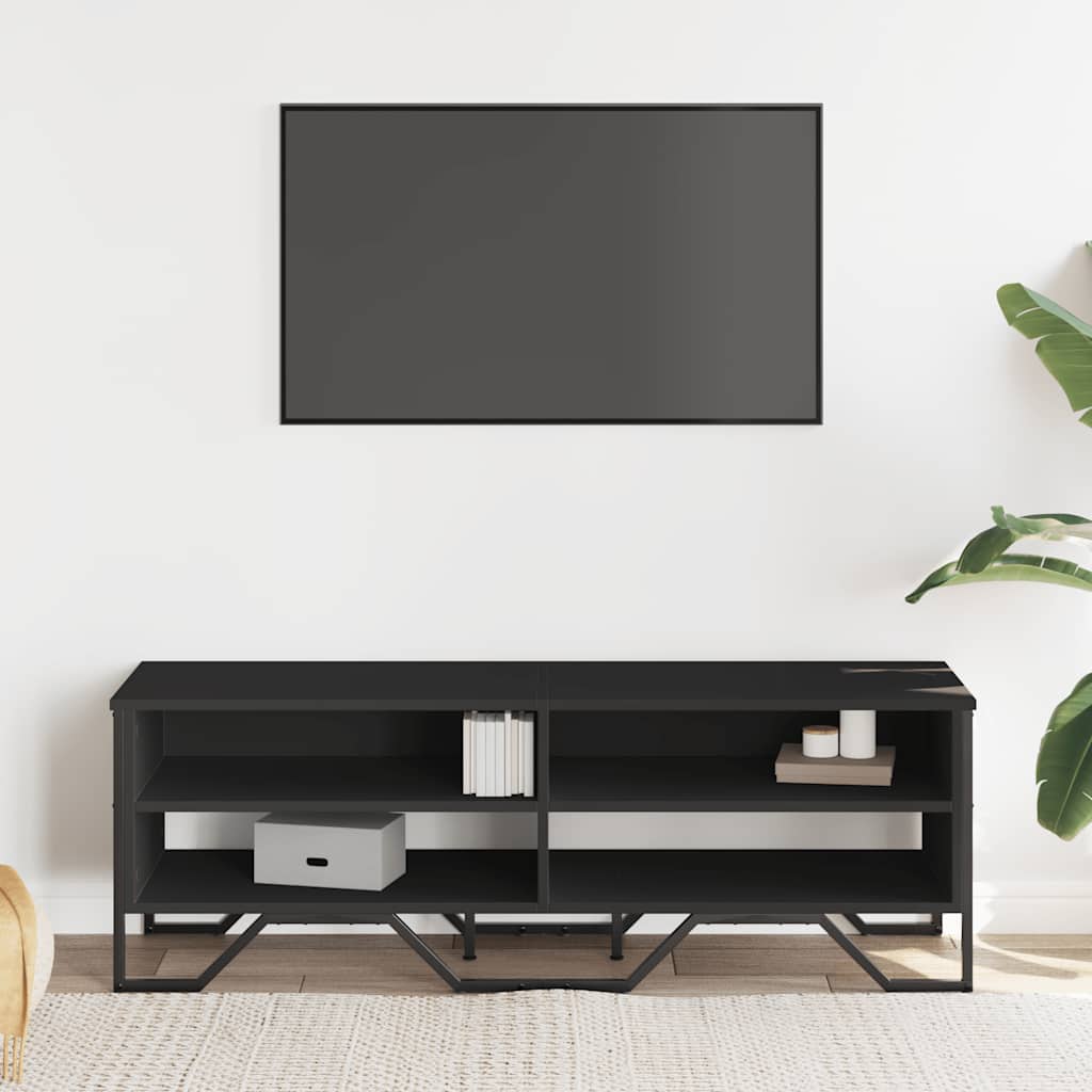 TV ormarić crni 122 x 34 x 41 cm od konstruiranog drva