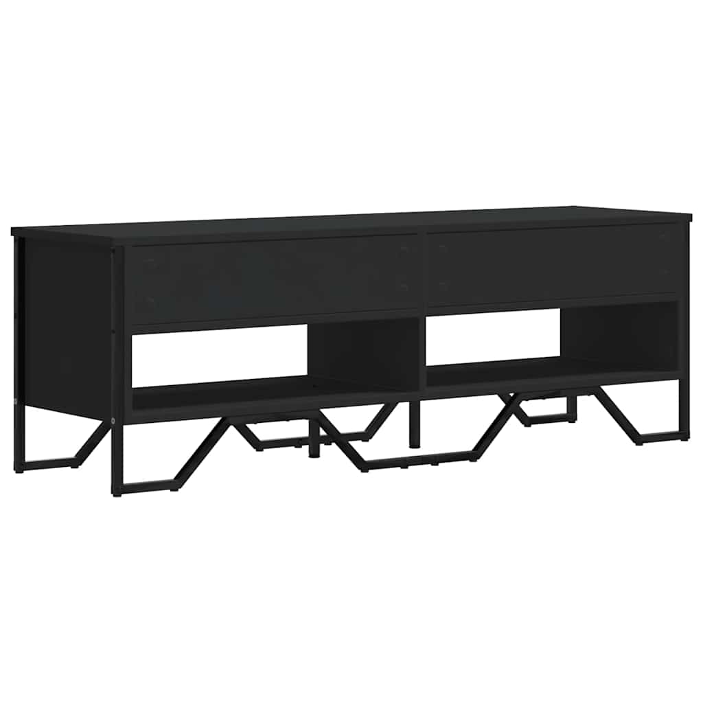 TV ormarić crni 122 x 34 x 41 cm od konstruiranog drva