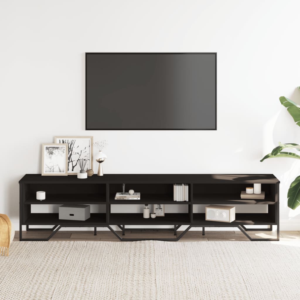 TV ormarić crni 180x34x41 cm od konstruiranog drva