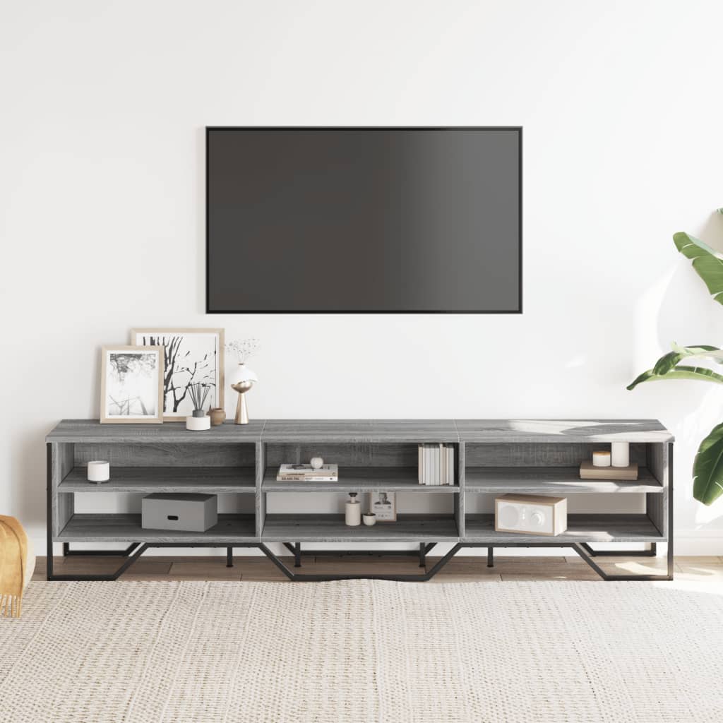 TV ormarić siva boja hrasta 180x34x41 cm konstruirano drvo