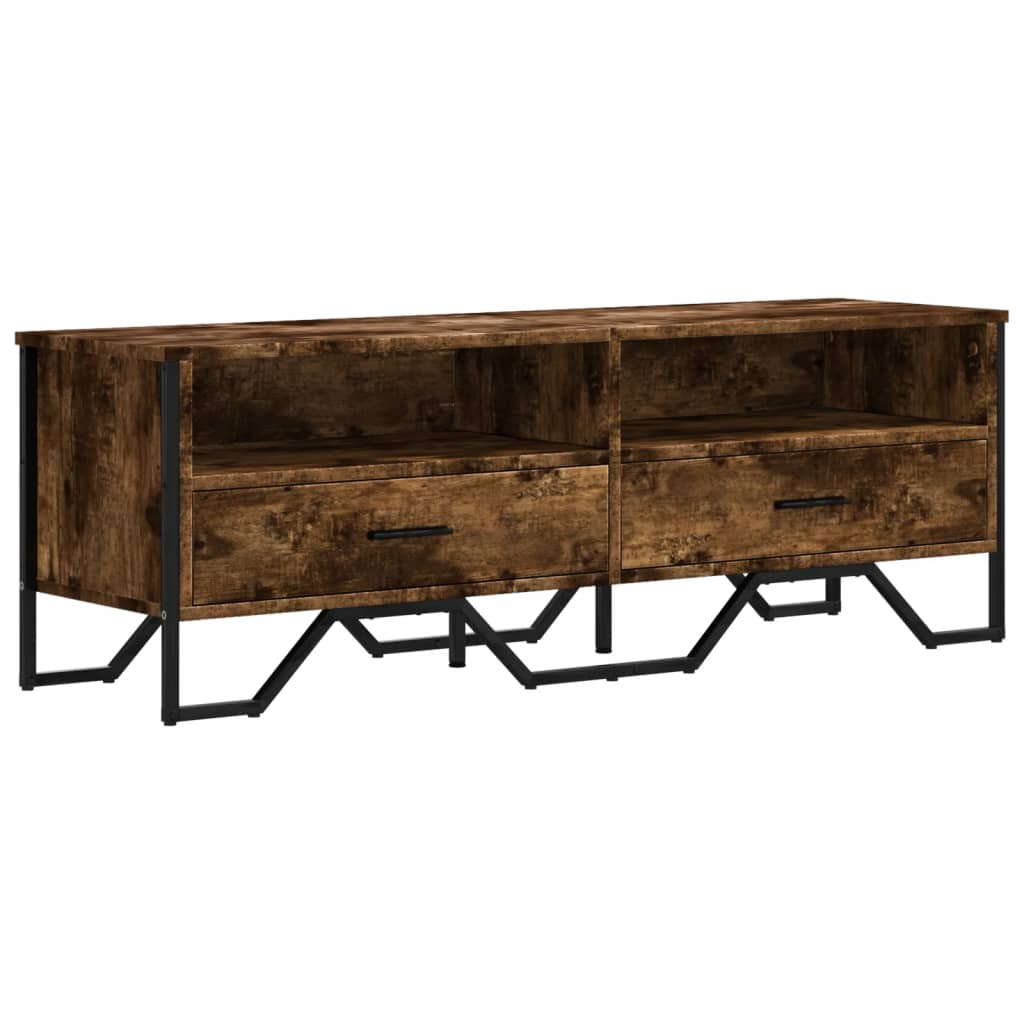 TV ormarić boja dimljenog hrasta 122x34x41 cm konstruirano drvo