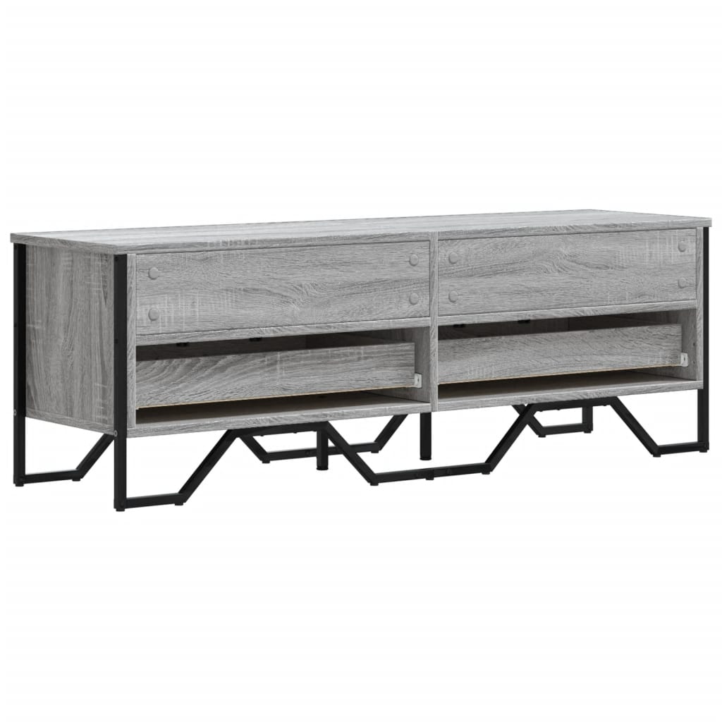 TV ormarić siva boja hrasta 122 x 34 x 41 cm konstruirano drvo
