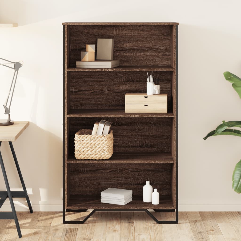 Regal za knjige boja hrasta 80x31x137,5 cm konstruirano drvo