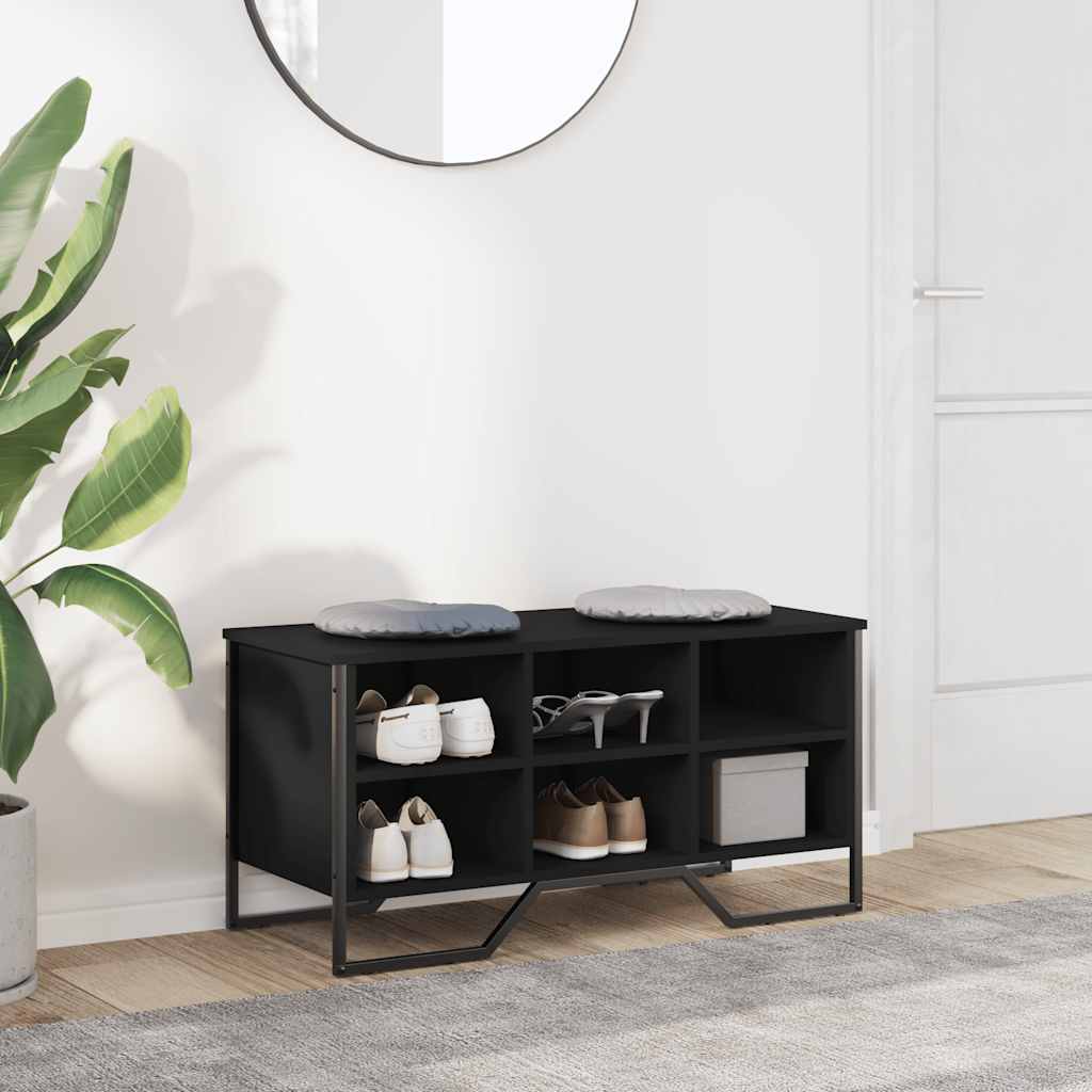 Ormarić za cipele crni 90 x 38 x 45,5 cm od konstruiranog drva