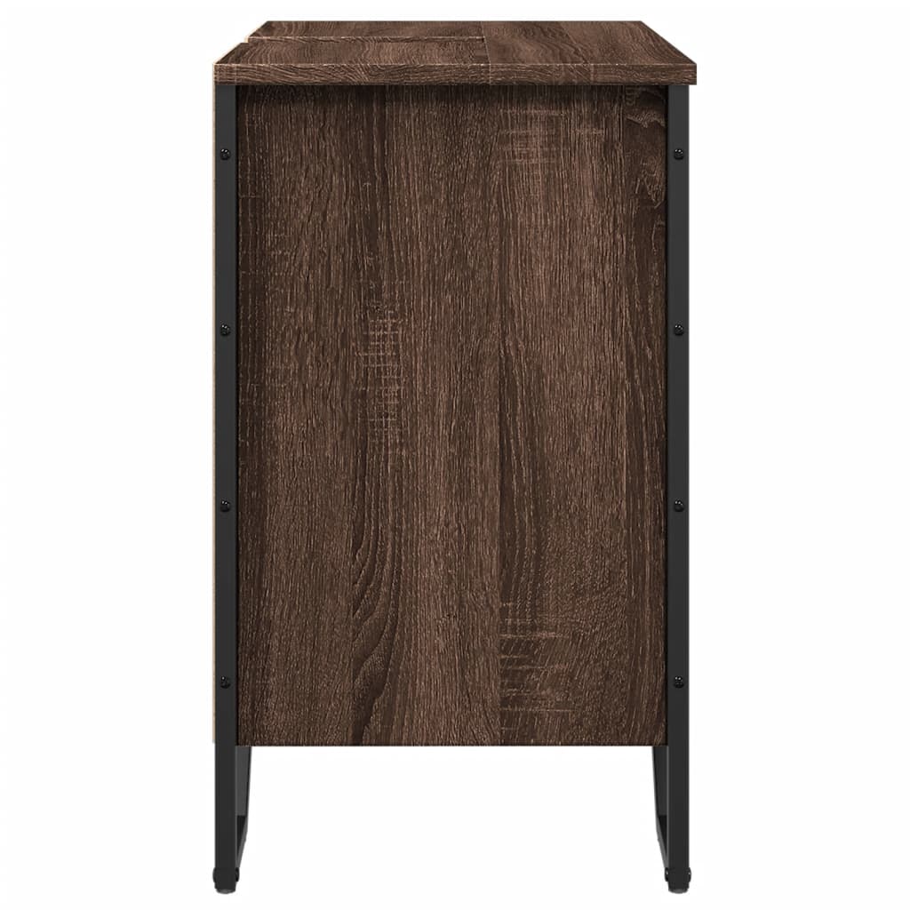 Ormarić za umivaonik smeđa boja hrasta 60x35x60 cm drveni