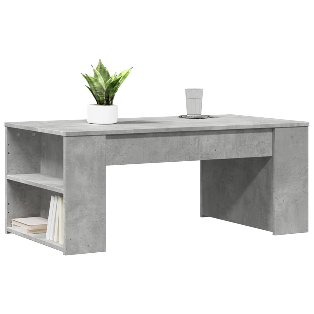 Stolić za kavu boja betona 102x55x42 cm konstruirano drvo