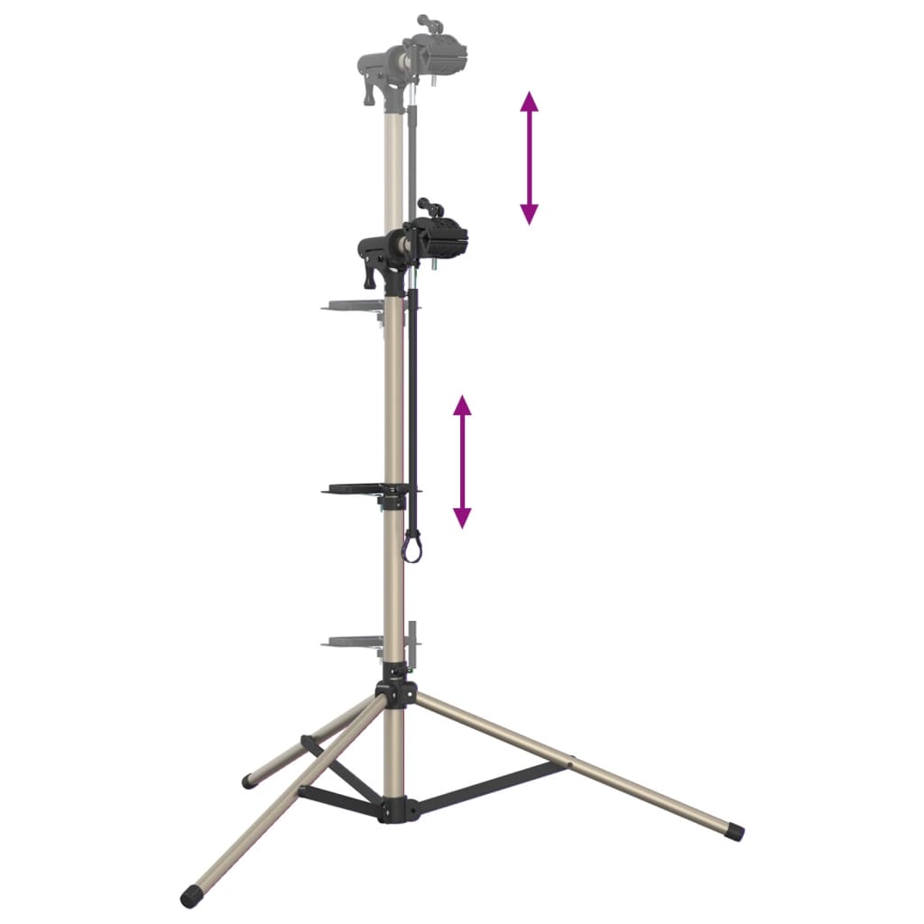 Stalak za popravak bicikla sklopivi 120 - 165 cm aluminijski
