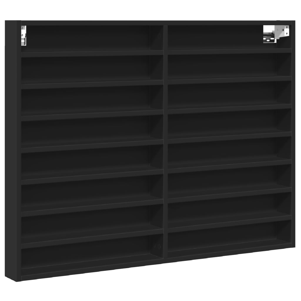 Vitrina crna 100x8,5x75 cm konstruirano drvo