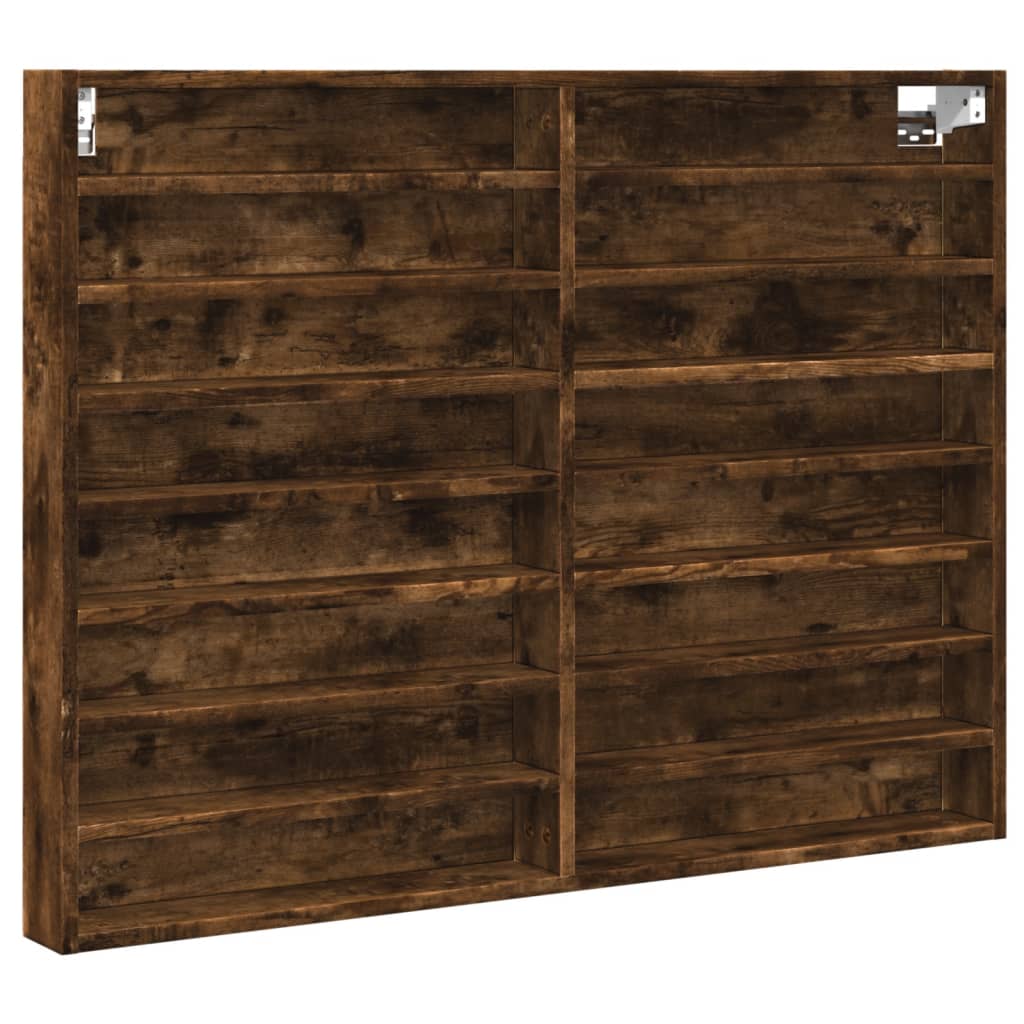 Vitrina boja dimljenog hrasta 100x8,5x75 cm drvena
