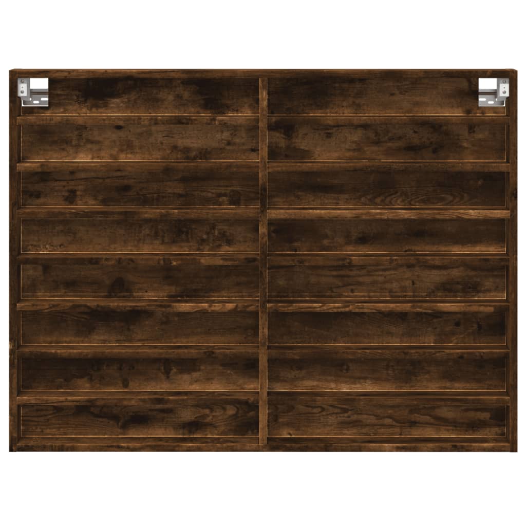 Vitrina boja dimljenog hrasta 100x8,5x75 cm drvena