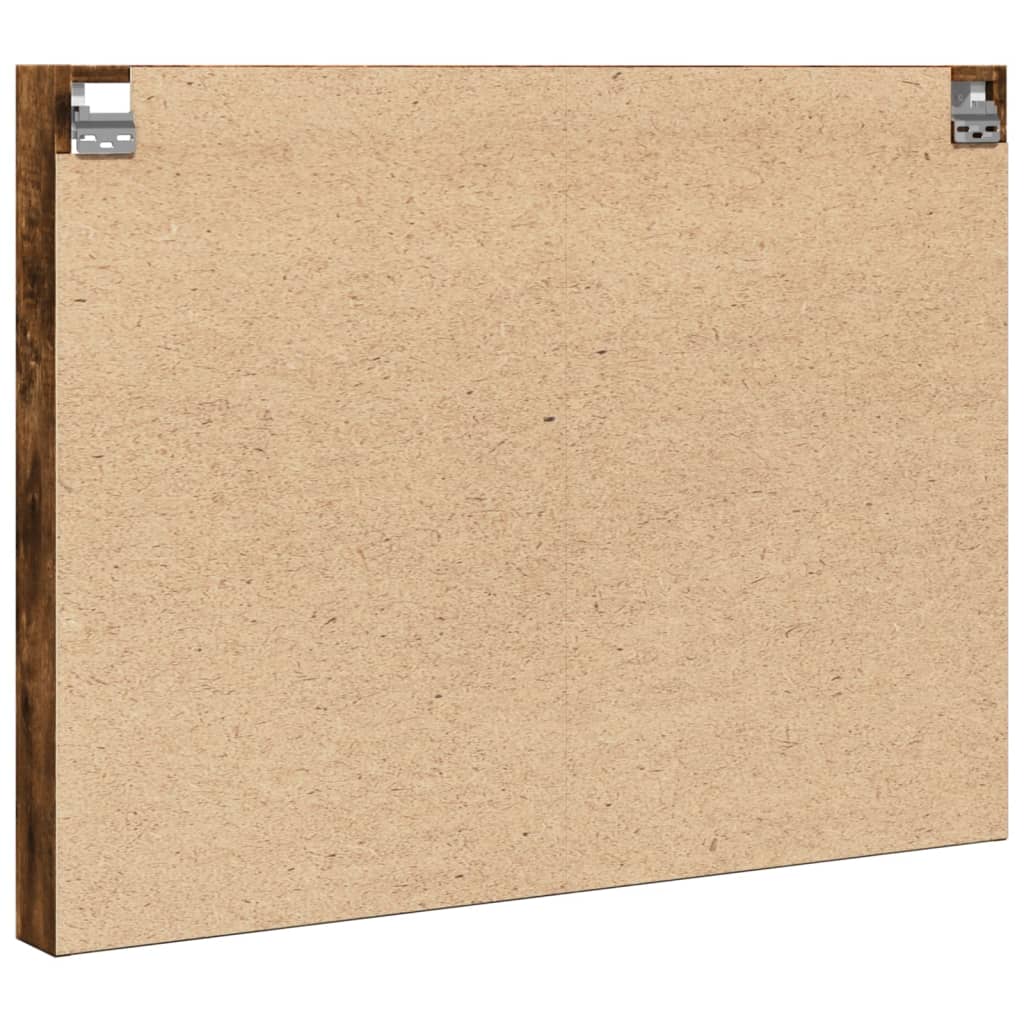 Vitrina boja dimljenog hrasta 100x8,5x75 cm drvena