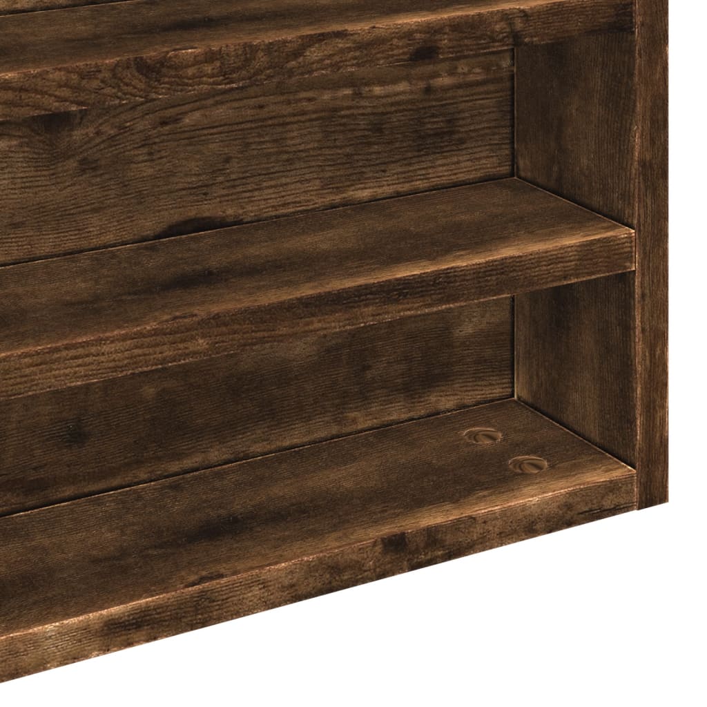 Vitrina boja dimljenog hrasta 100x8,5x75 cm drvena