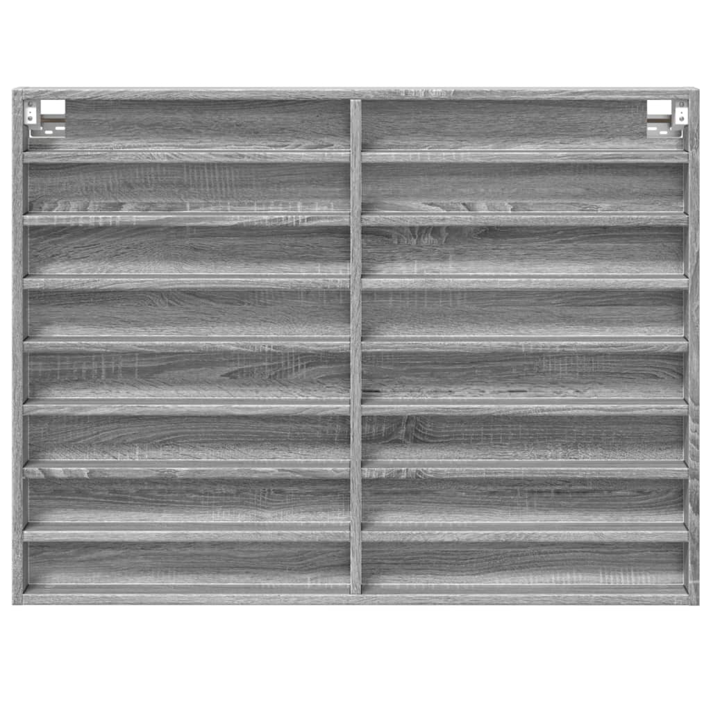 Vitrina boja sivog hrasta sonome 100x8,5x75 cm drvena