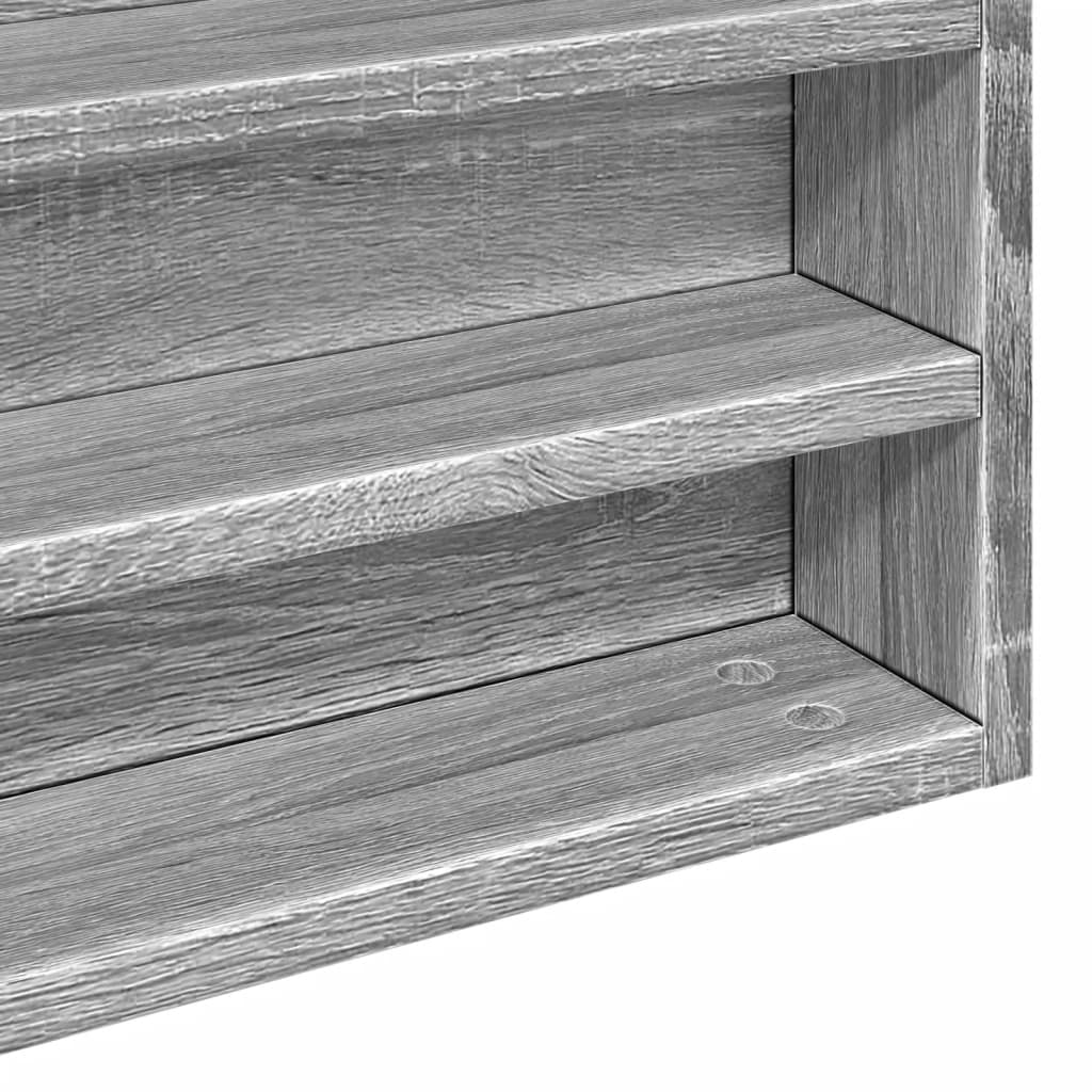 Vitrina boja sivog hrasta sonome 100x8,5x75 cm drvena