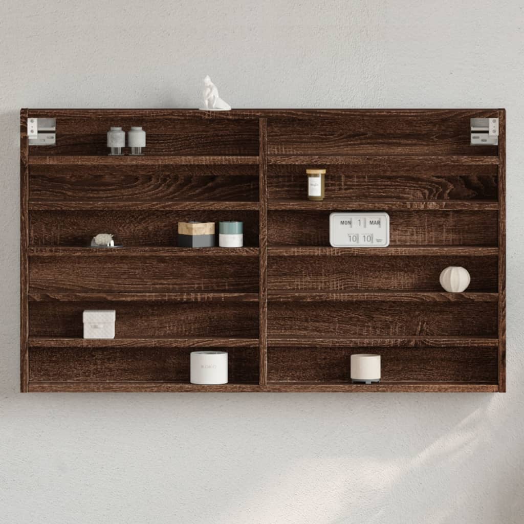 Vitrina boja smeđeg hrasta 100x8,5x58 cm od konstruiranog drva