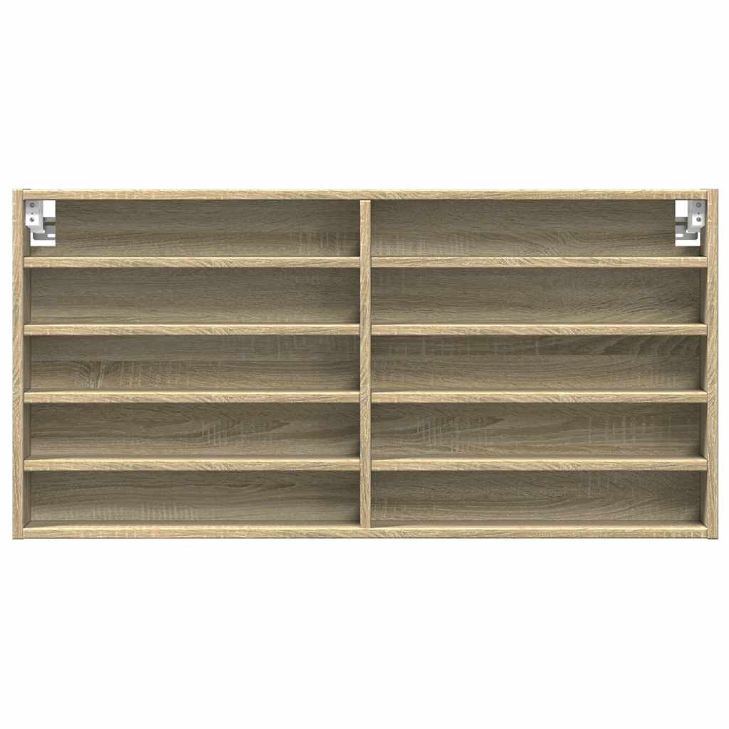 Vitrina boja hrasta sonome 100x8,5x50 cm konstruirano drvo