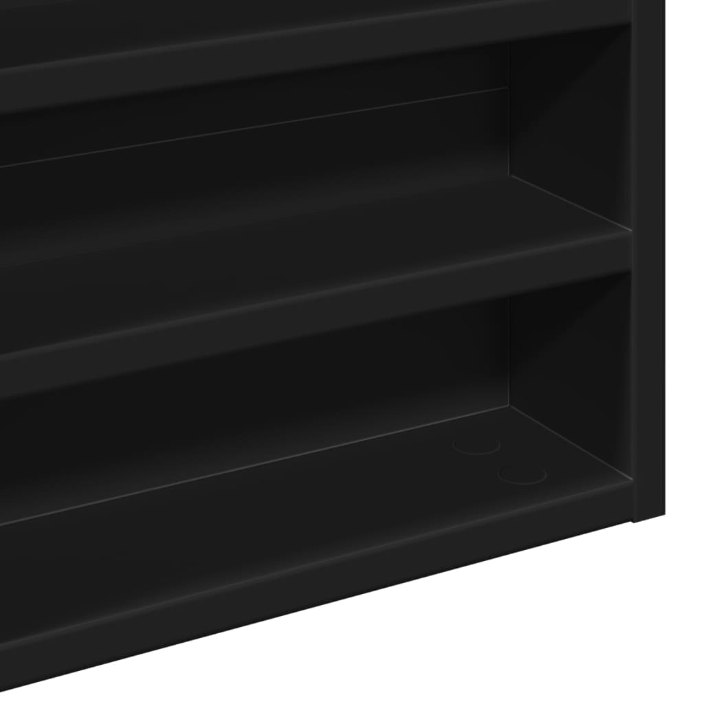 Vitrina crna 60x8,5x58 cm konstruirano drvo