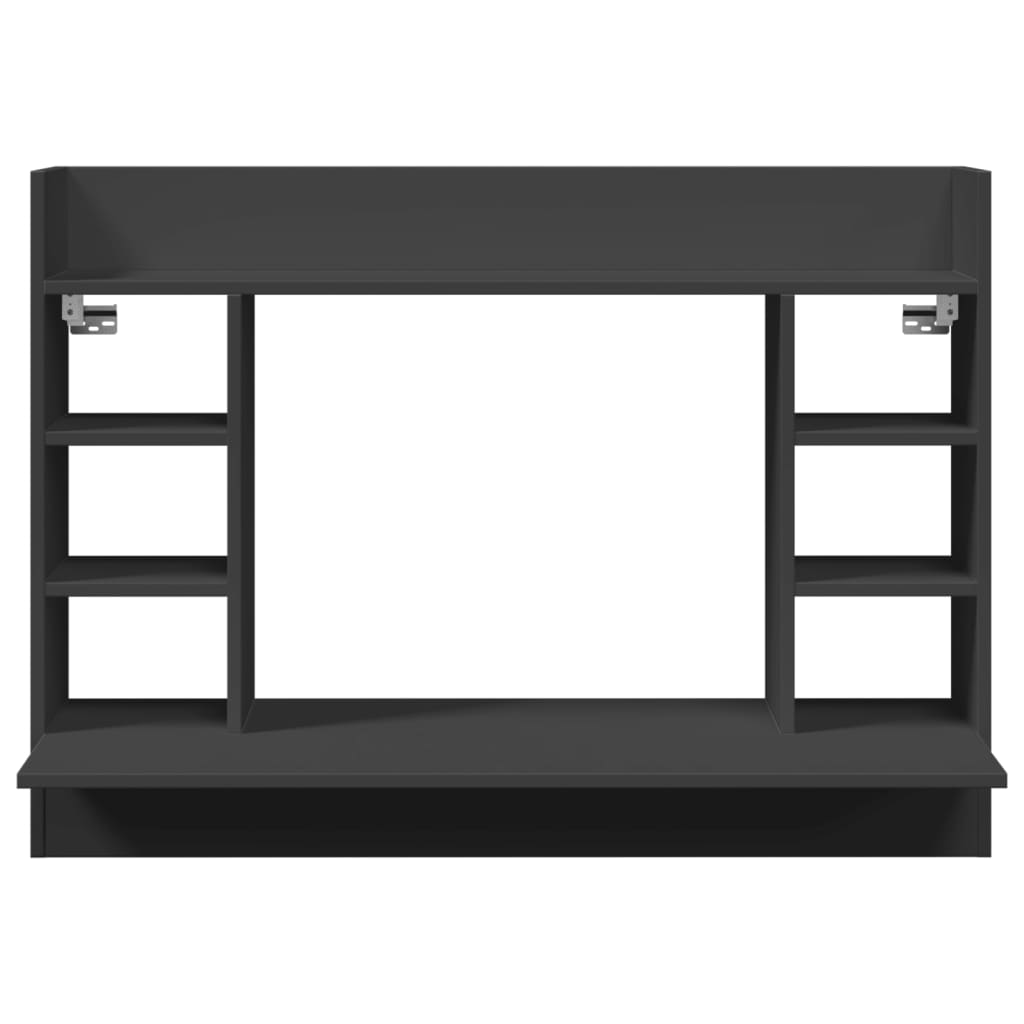 Zidni radni stol crni 105 x 48 x 75 cm od konstruiranog drva