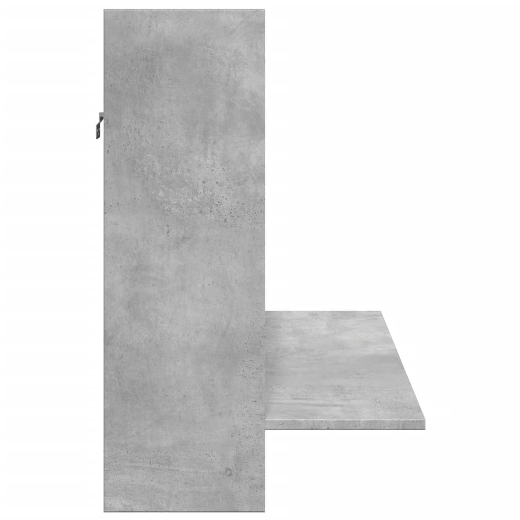 Zidni radni stol siva boja betona 105x48x75cm konstruirano drvo