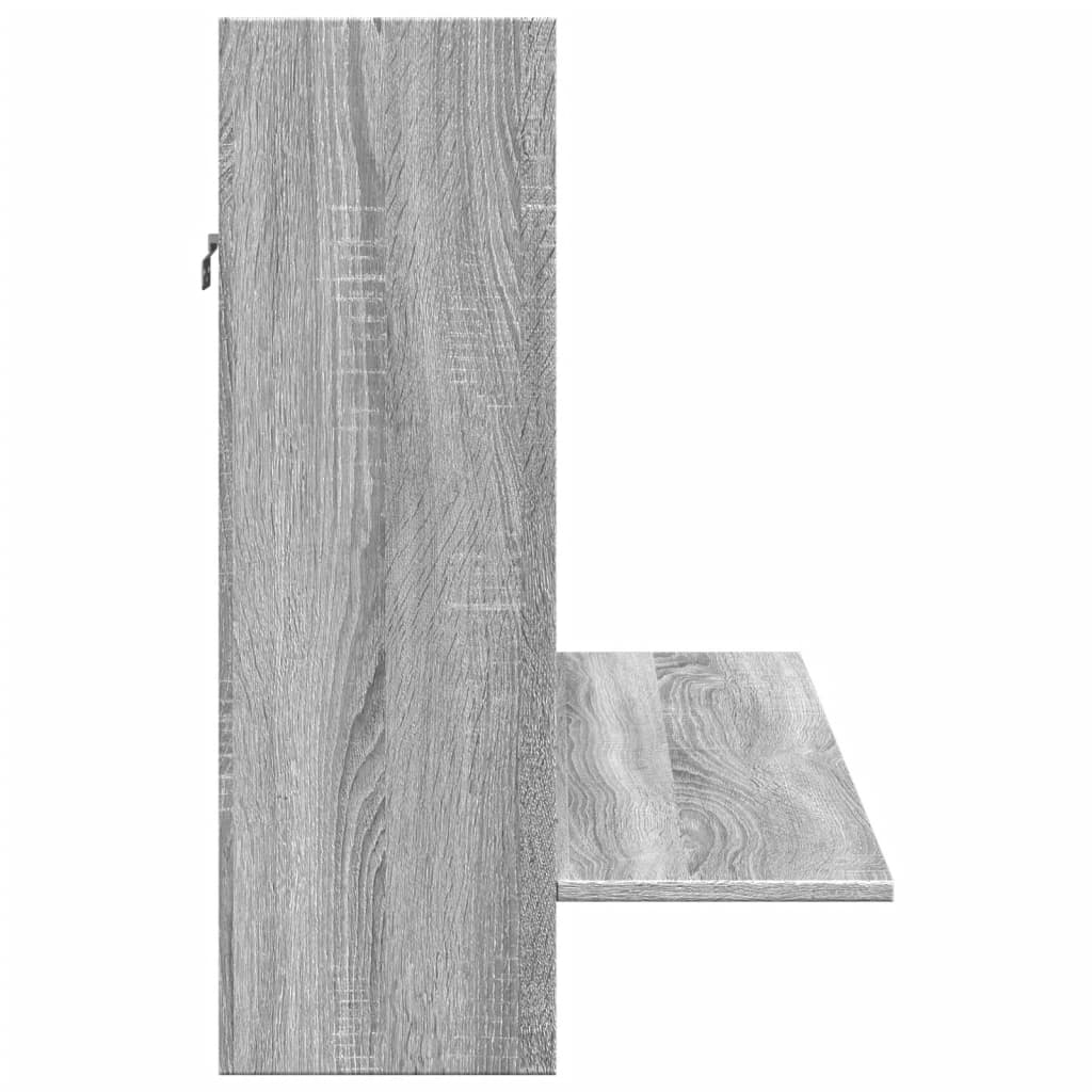 Zidni radni stol boja sivog hrasta sonome 105x48x75 cm drveni