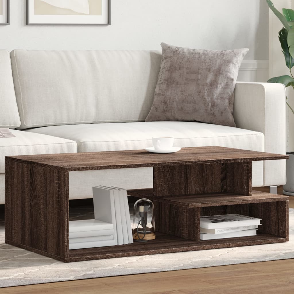 Stolić za kavu smeđa boja hrasta 102x55x35 cm konstruirano drvo